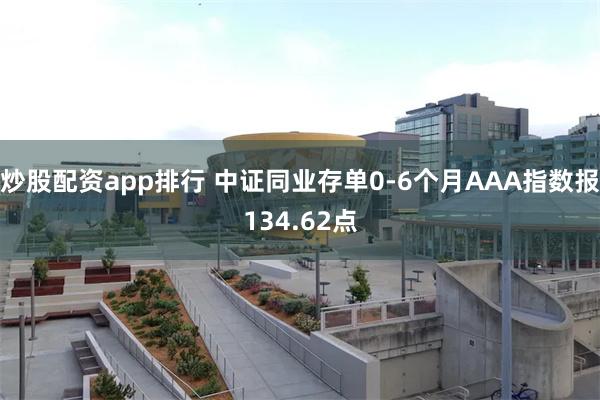 炒股配资app排行 中证同业存单0-6个月AAA指数报134.62点