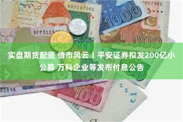 实盘期货配资 债市风云丨平安证券拟发200亿小公募 万科企业等发布付息公告