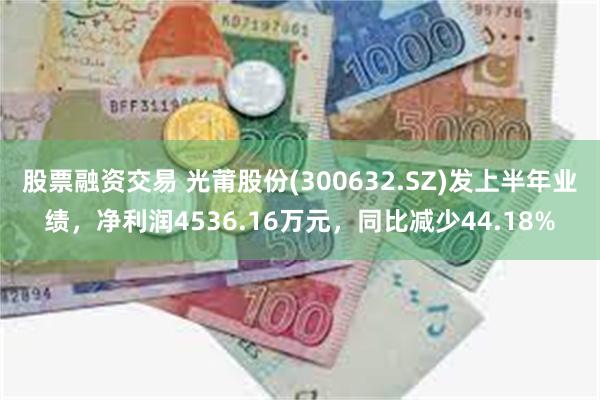 股票融资交易 光莆股份(300632.SZ)发上半年业绩，净利润4536.16万元，同比减少44.18%