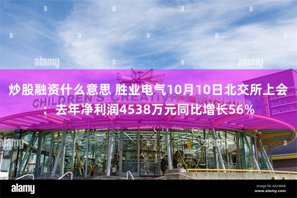 炒股融资什么意思 胜业电气10月10日北交所上会：去年净利润4538万元同比增长56%