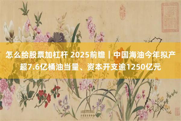 怎么给股票加杠杆 2025前瞻｜中国海油今年拟产超7.6亿桶油当量、资本开支逾1250亿元