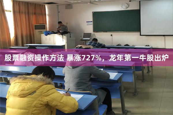 股票融资操作方法 暴涨727%，龙年第一牛股出炉