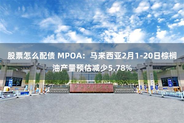 股票怎么配债 MPOA：马来西亚2月1-20日棕榈油产量预估减少5.78%