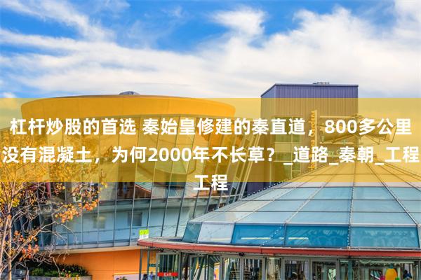 杠杆炒股的首选 秦始皇修建的秦直道，800多公里没有混凝土，为何2000年不长草？_道路_秦朝_工程